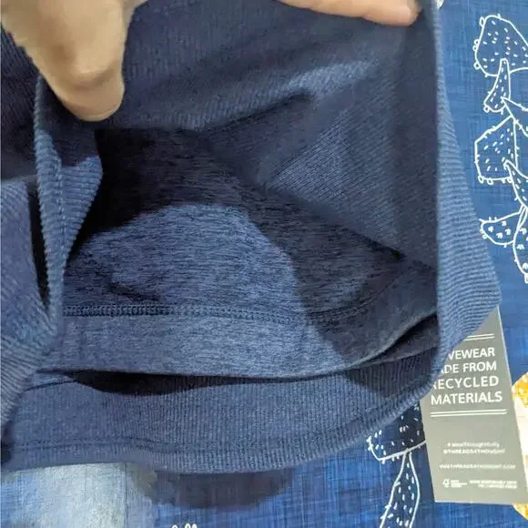 NWT Threads 4 Thought Kensi Rib Sports Bra Heather Chambray Women's Size Large - Picture 11 of 12